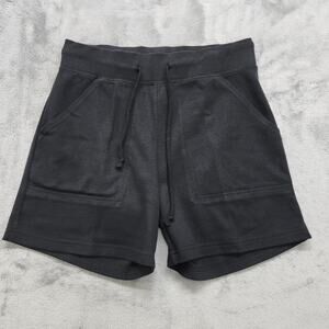 Vintage Casual Gear Shorts Womens S Black Pull On Mid Rise Drawstring Pockets